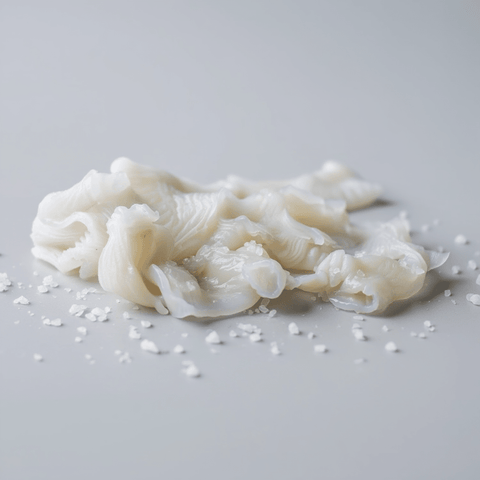 Vista de tripa de bacalao remojada al punto, producto gourmet seleccionado por Bacalalo